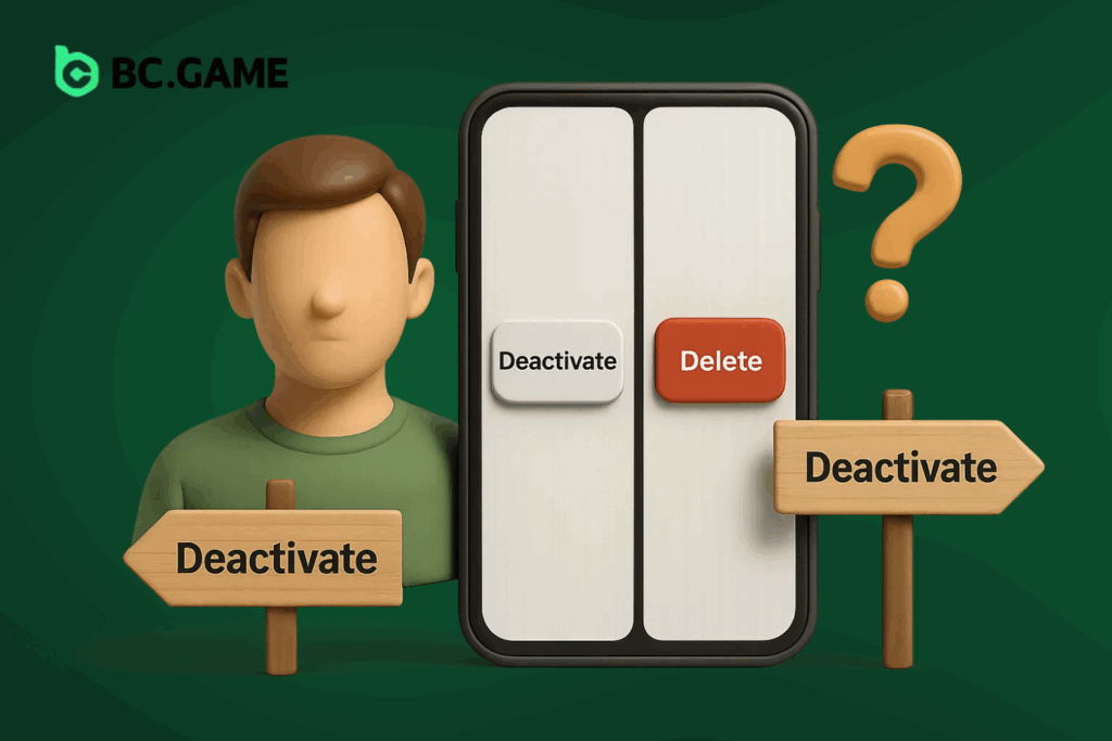 BC.Game Account Deactivation vs. Permanent Deletion