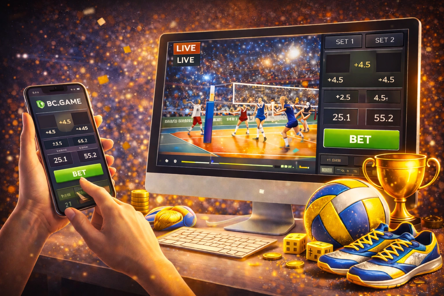 เดิมพันสด (Live Betting) ใน พนัน วอลเลย์บอล