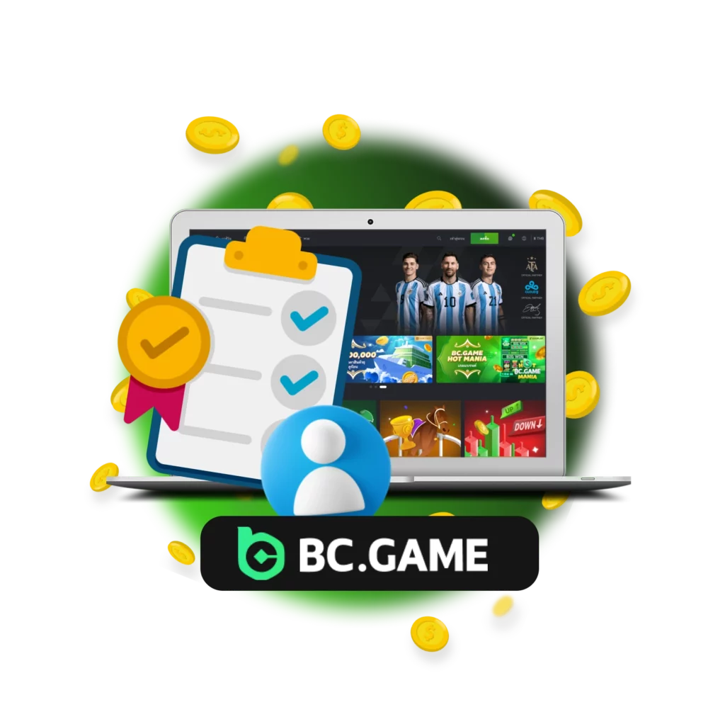 BC Game कैसीनो रजिस्ट्रेशन फॉर्म