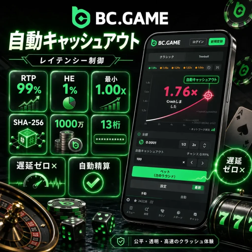 自動キャッシュアウト(Auto Cashout)とレイテンシー制御