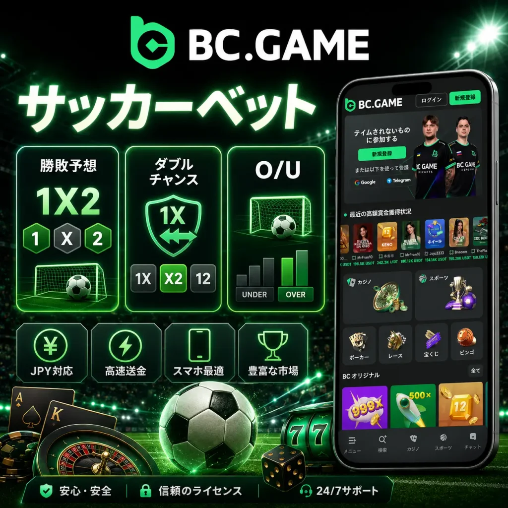 BC Gameで選ぶべきサッカーベットの種類