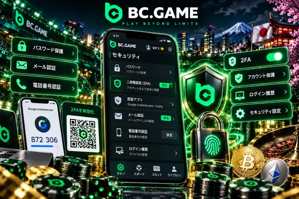 BC.Gameアカウントのセキュリティ設定とGoogle Authenticatorによる二段階認証