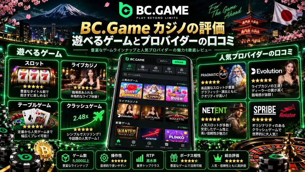 BC.Gameのカジノゲームとプロバイダー