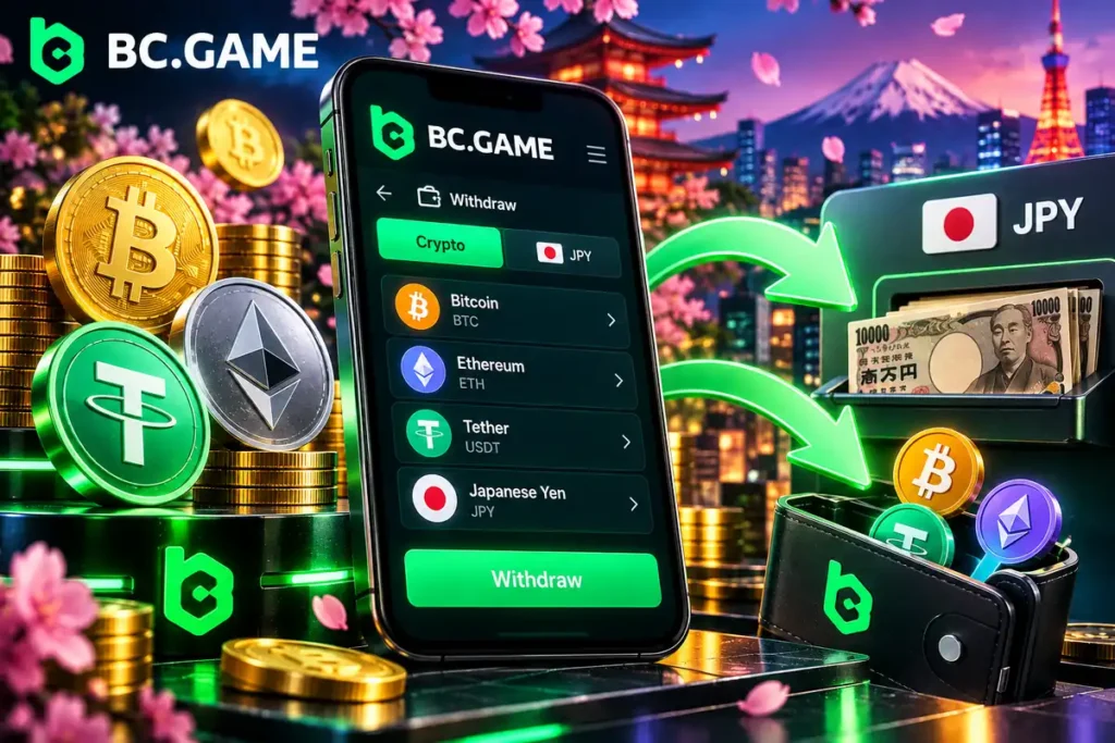 BC.Gameアフィリエイト報酬の暗号資産・日本円出金手順