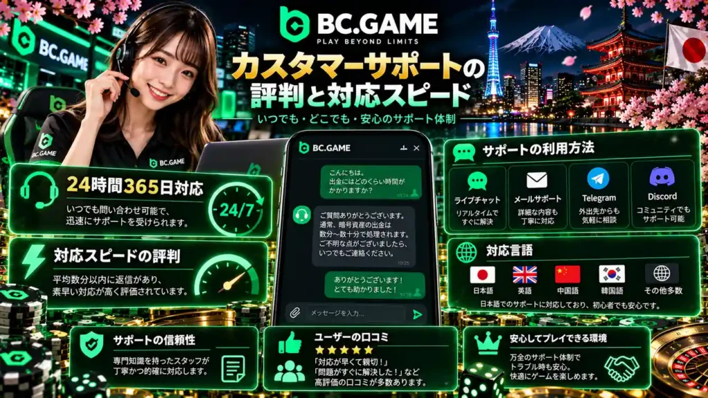 BC.Gameのカスタマーサポートと評判
