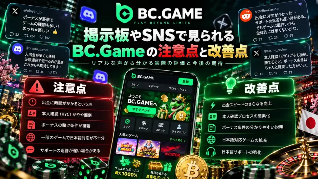 BC.Gameの掲示板・SNS口コミと注意点