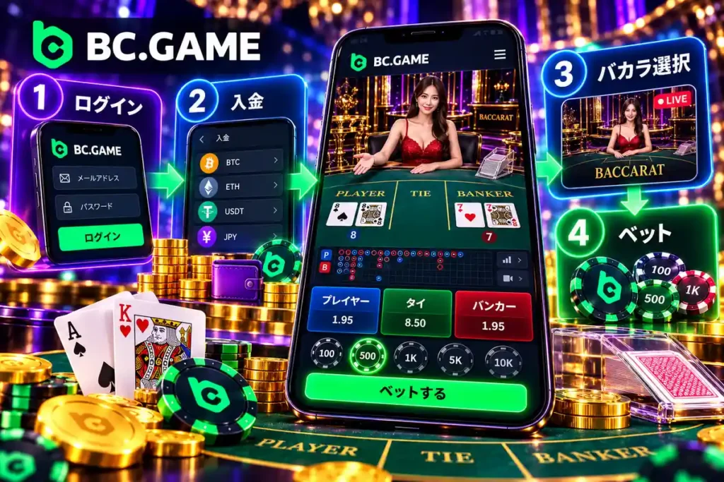 BC.Gameオンラインバカラの遊び方とベット手順