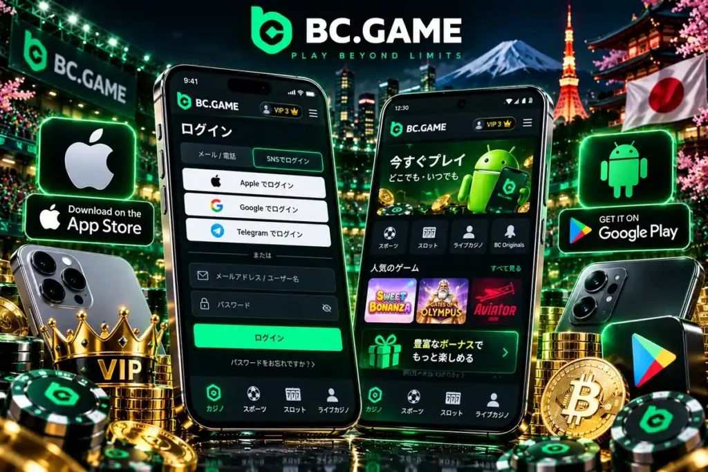 iPhoneとAndroidからBC.Gameにログインするモバイルアクセス方法