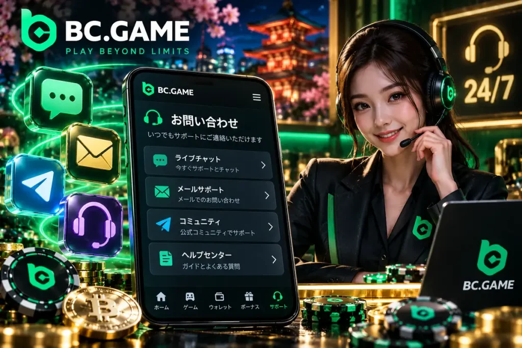 BC.GAMEのお問い合わせとチャット・メールサポート