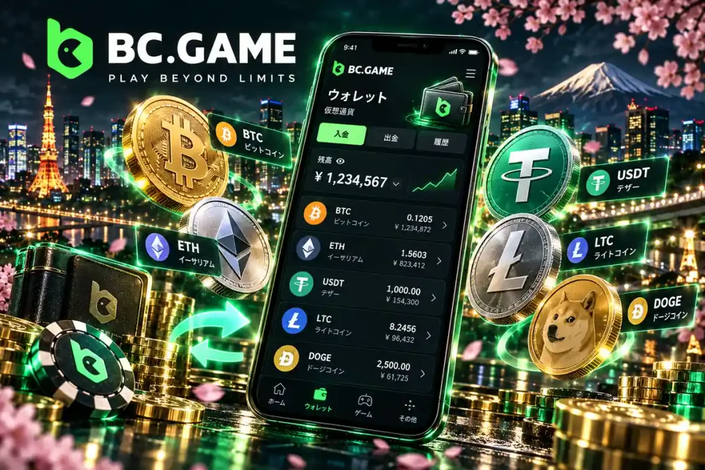 BC.Gameで利用できる仮想通貨BTC・ETH・USDTと対応ネットワークの概要
