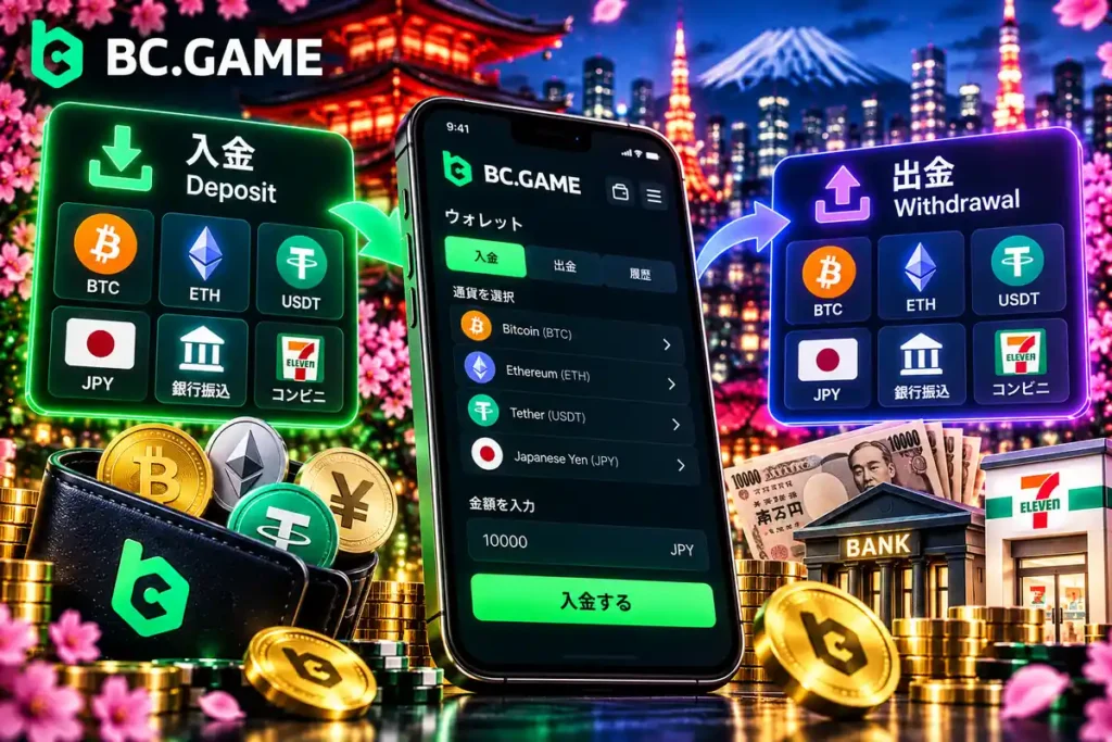 BC.Game Japanの入金・出金方法