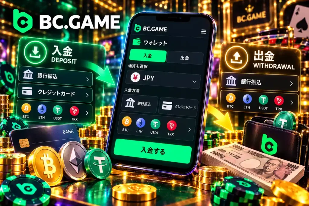 BC.Game Japanの入金・出金方法