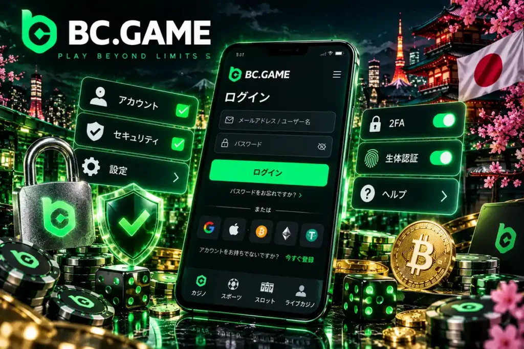 BC.GAMEのログインと二段階認証設定