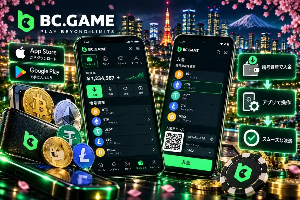BC.Gameの仮想通貨決済をAndroidとiPhoneで利用する方法
