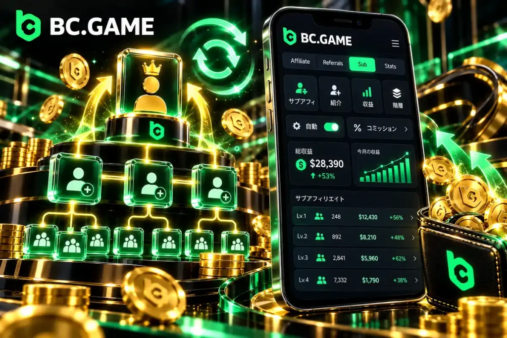 BC.Gameのサブアフィリエイト制度と報酬の仕組み