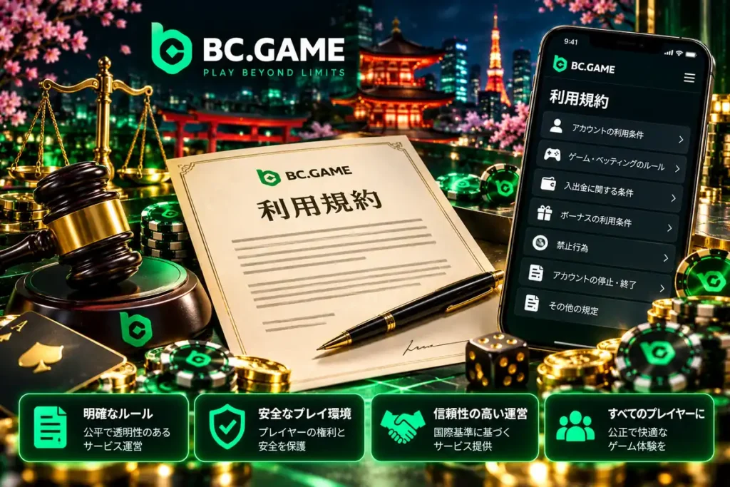 BC.GAMEの利用規約・アカウント条件・ゲームルール