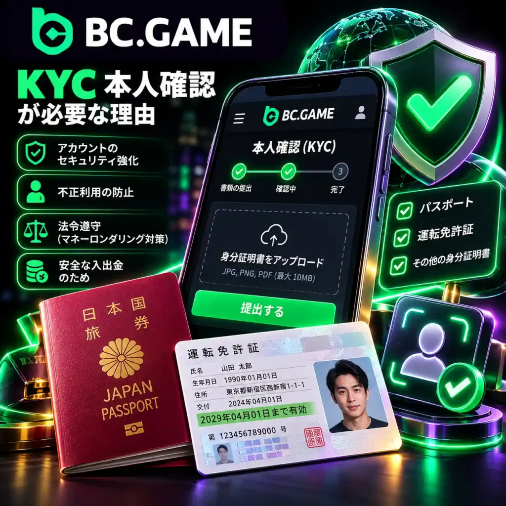 BC.GameのKYC本人確認と提出書類
