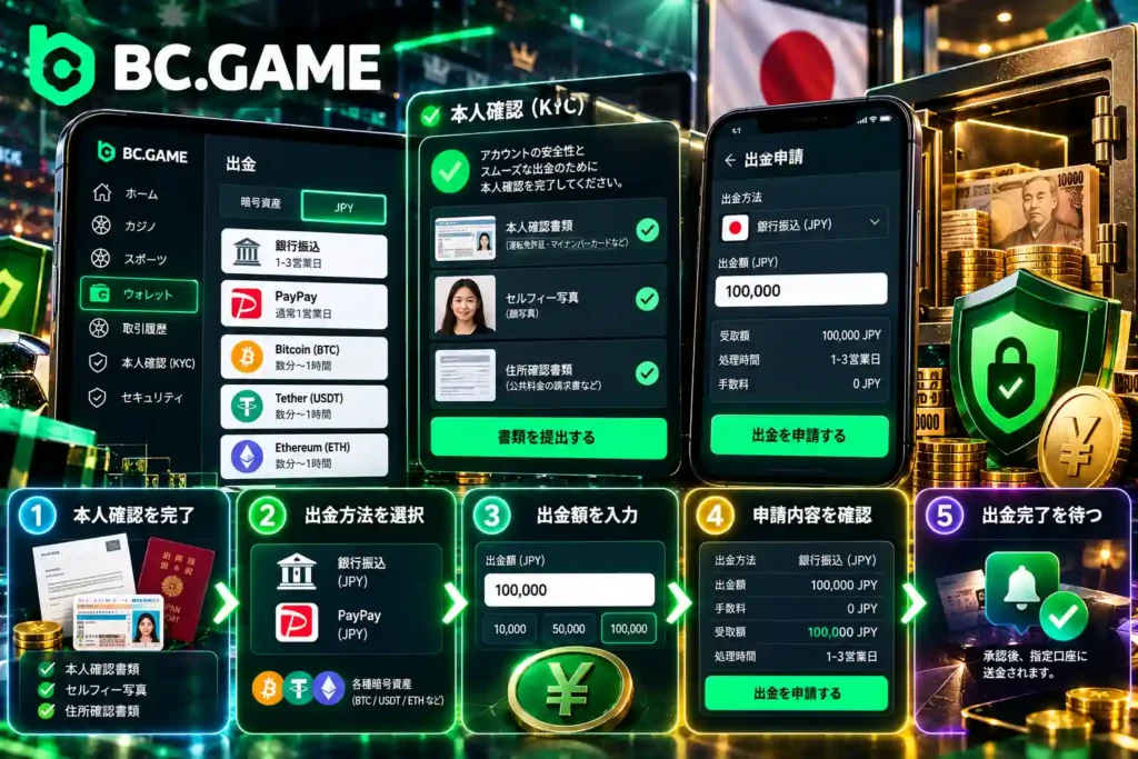 BC.GameのKYC本人確認と安全な出金