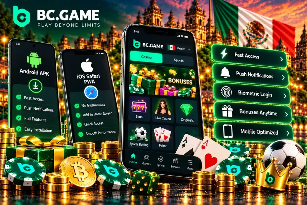 Funciones de la plataforma BC.Game disponibles desde el móvil