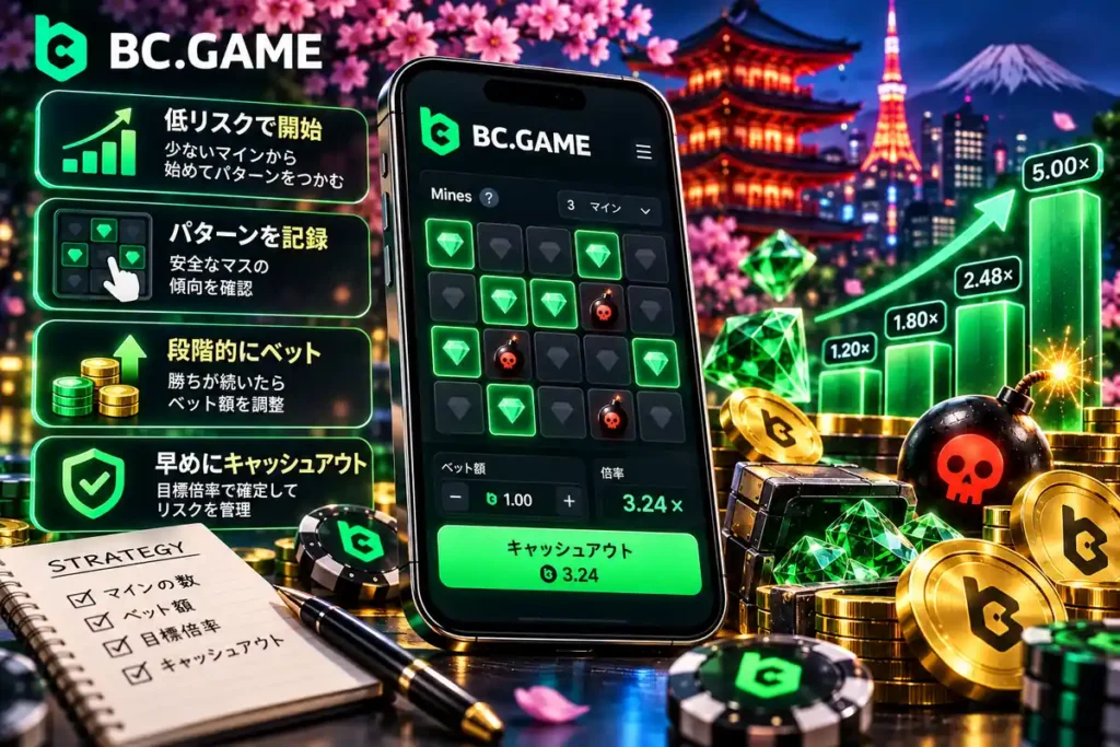 BC.Gameマインズゲームの攻略法と資金管理