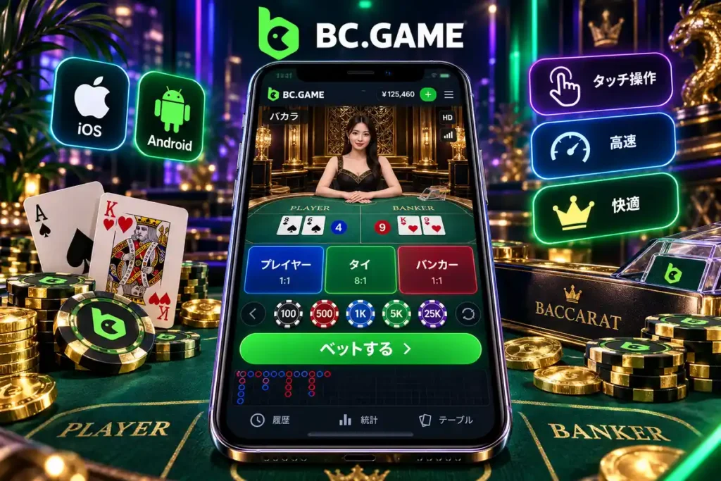 BC.GameバカラのiOS・Androidスマホプレイ