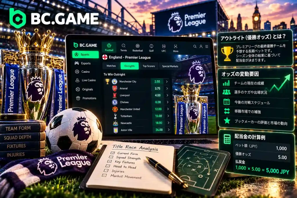 BC.Gameプレミアリーグ優勝オッズ