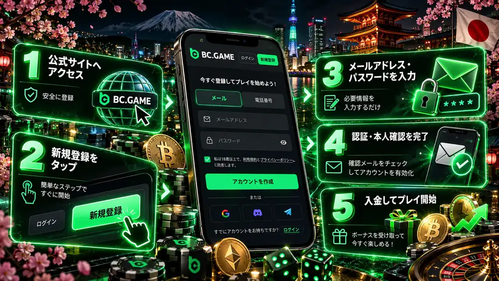 BC.Gameの新規登録手順
