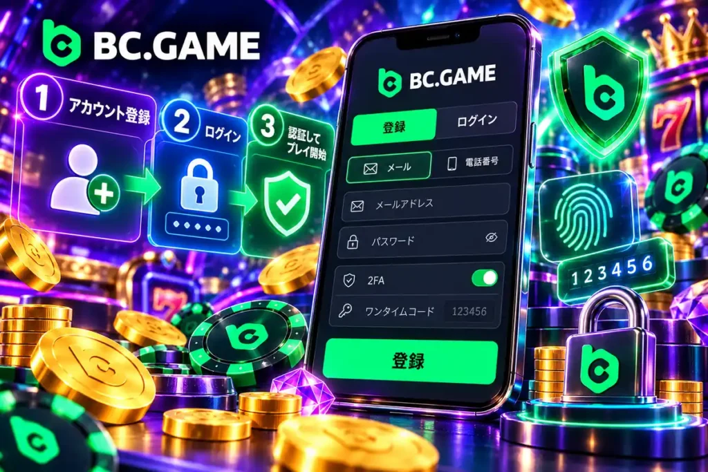 BC.Gameのアカウント登録とログイン手順