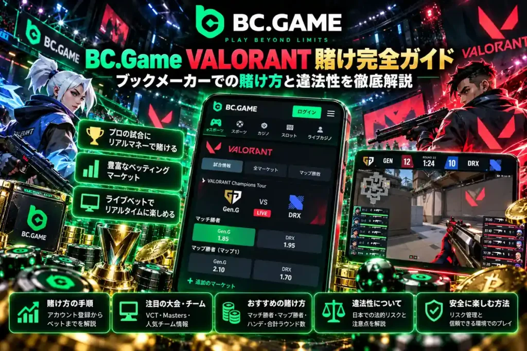 BC.GAMEのVALORANT試合オッズとeスポーツ賭け画面