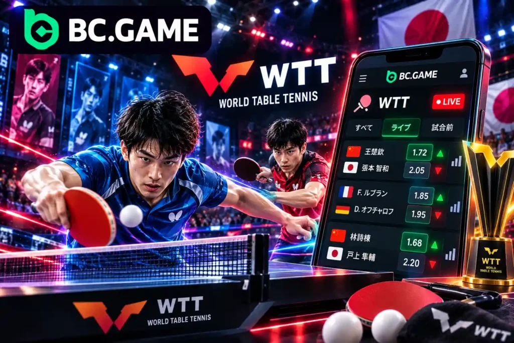 BC.Gameの卓球ライブベッティングとキャッシュアウト